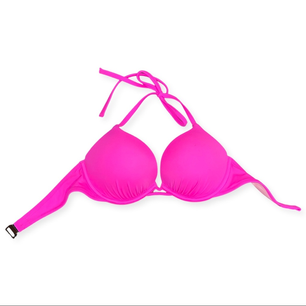 Victoria’s Secret EXTREME Push-up bikinis top hot pink 32 C bombshell adds 2 cup